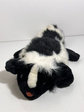 Tangerine Press Skunk Plush Stuffed Animal Laying Flat